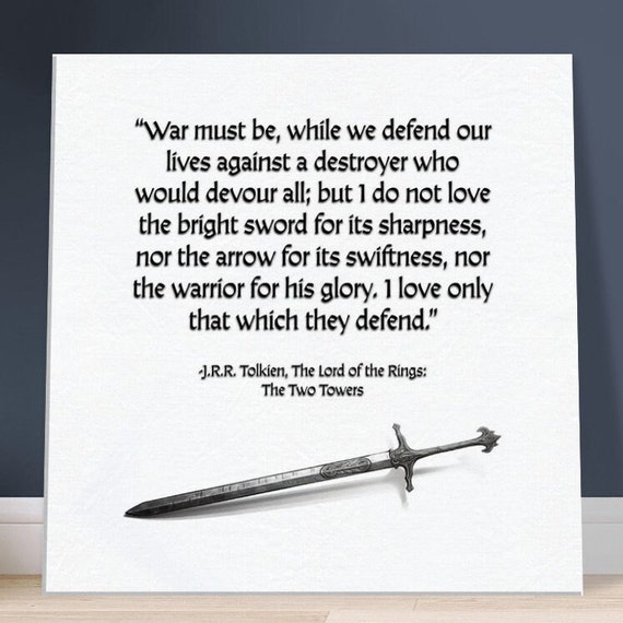 Lord Of The Rings The Two Towers By Jrr Tolkien Quote Black And White Wall Art