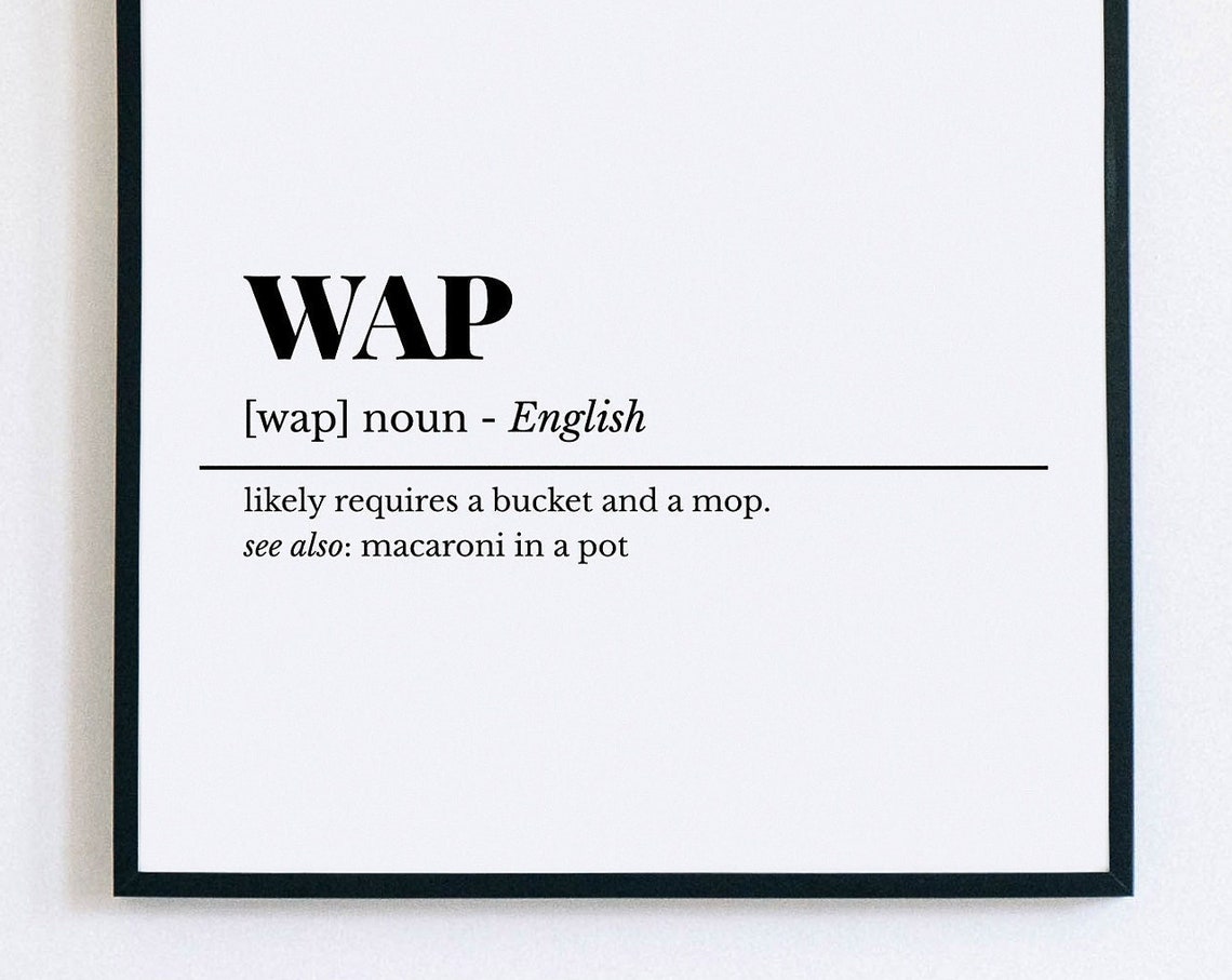 WAP Definition Funny Dictionary Sarcastic Music Lyric Office Poster - Image 4
