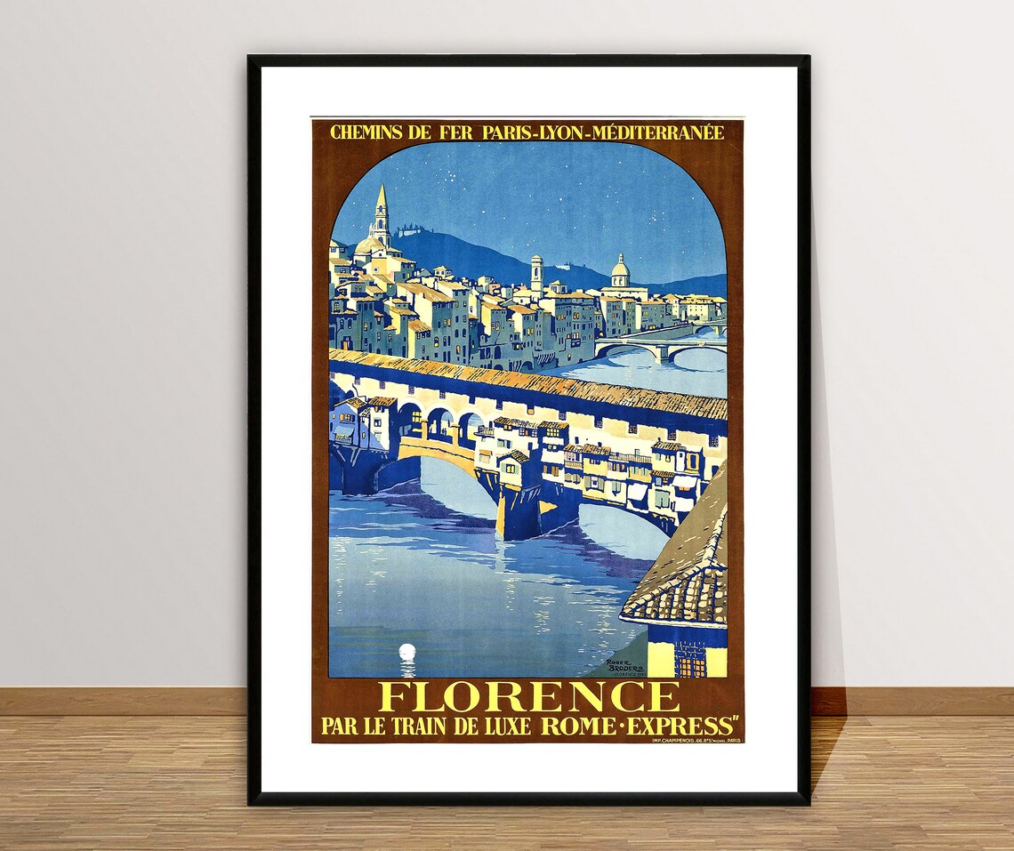 Florence Italy Vintage Travel Poster, Retro Art Print - Image 2