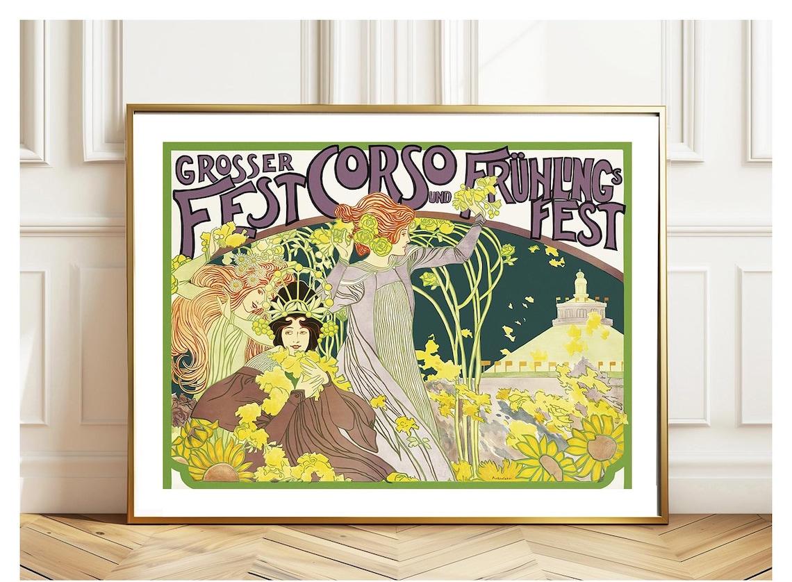 Grosser Fest Corso Munich Vintage Travel Poster