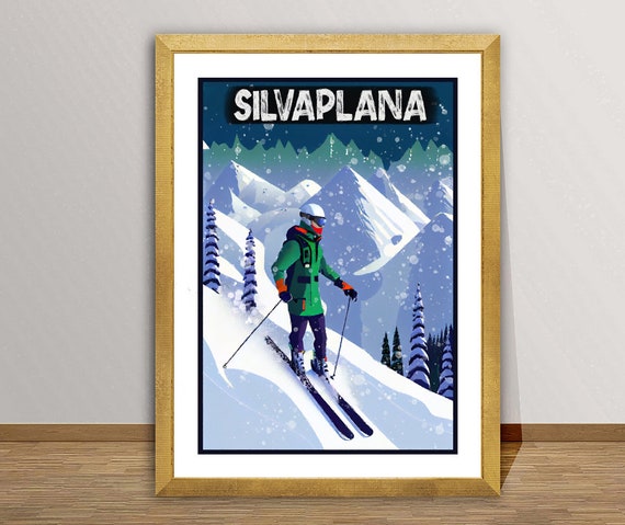 Silvaplana Suisse Vintage Travel Poster Poster Paper Or Print Gift Idea Wall Decor
