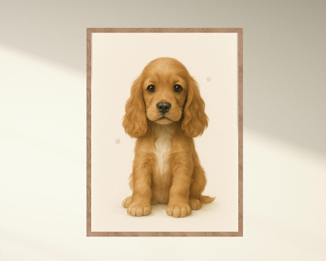 Cocker Spaniel Cute Puppy Dog Art Print - Image 4