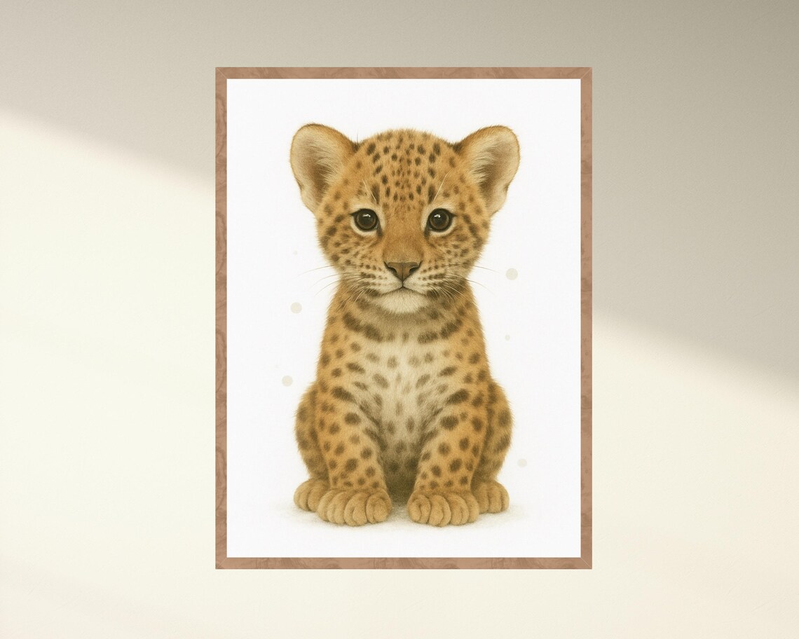 Safari Nursery Baby Leopard, Jungle Animal Decor - Image 4