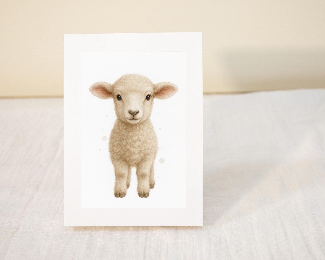 Farm Nursery Lamb Poster, Cute Sheep Decor - Image 3