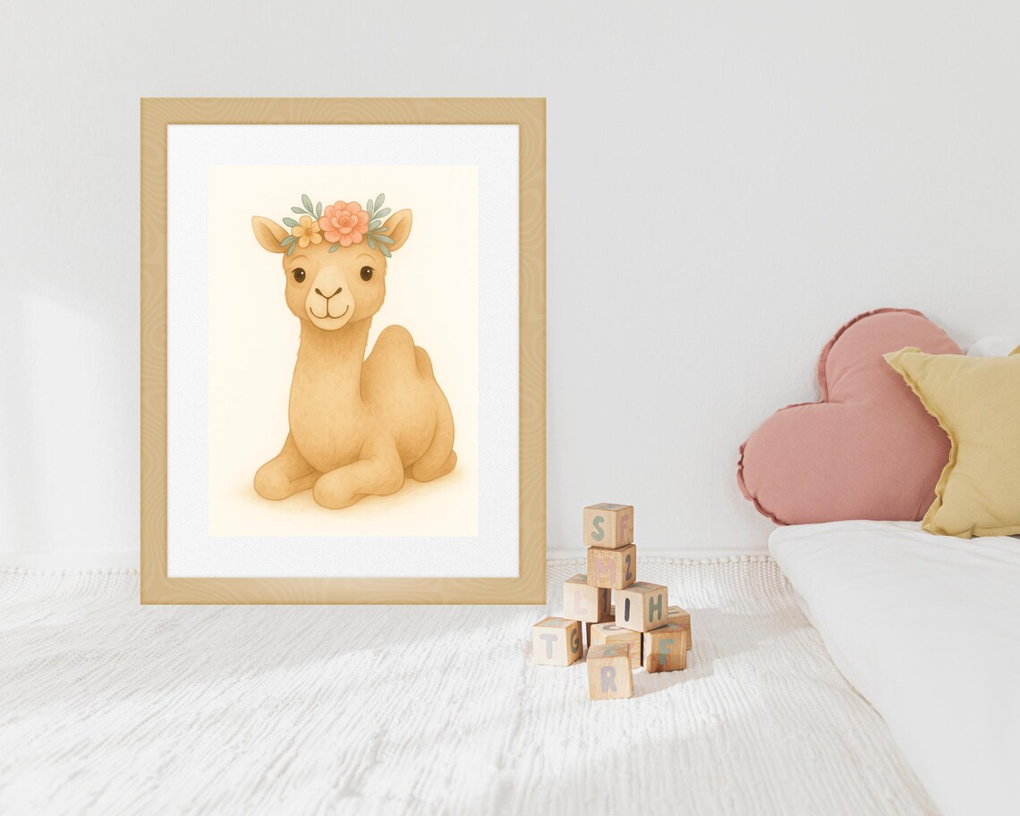 Camel Nursery Wall Art, Boho Animal Poster - Image 3