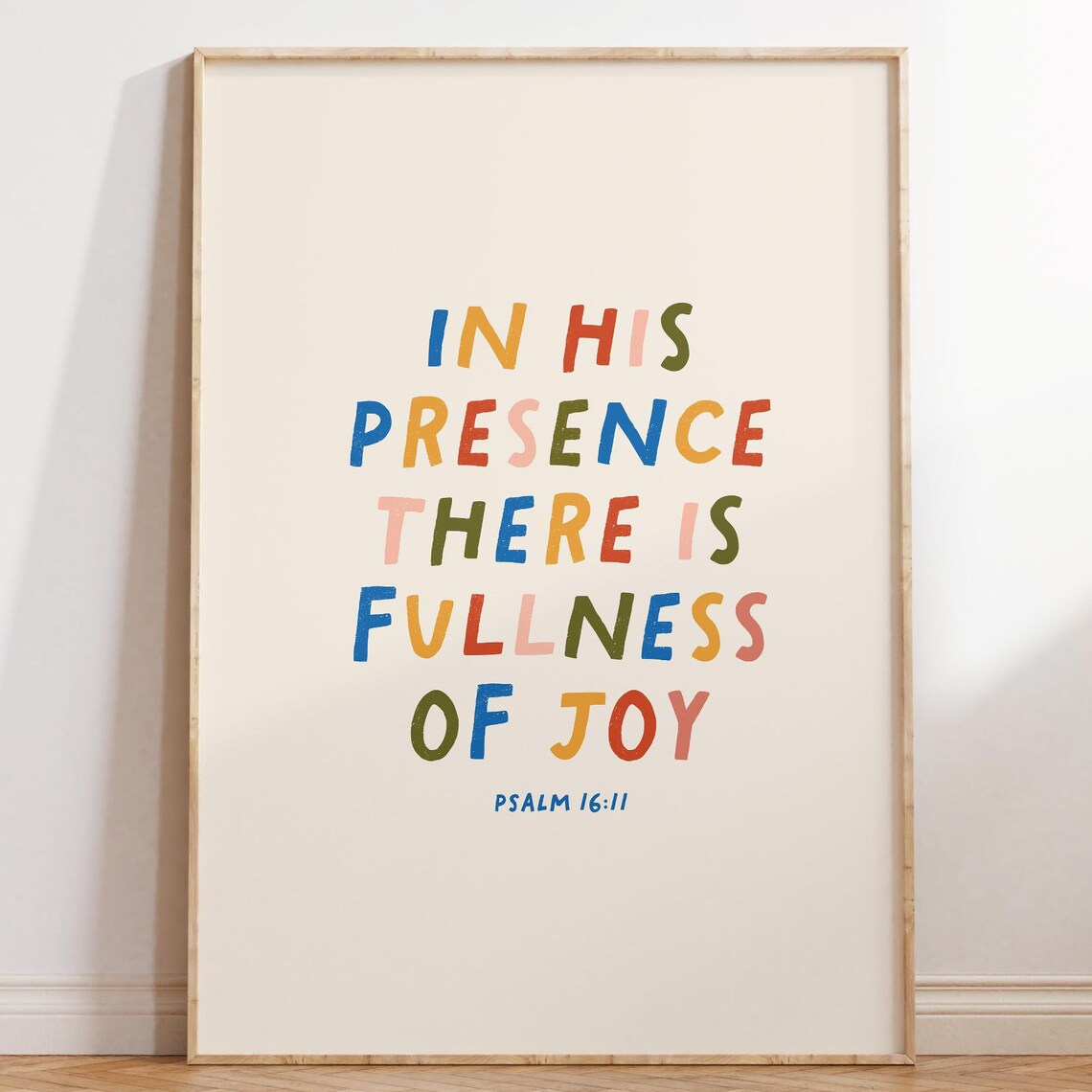 Psalm 1611 Minimalist Christian Scripture Art Print