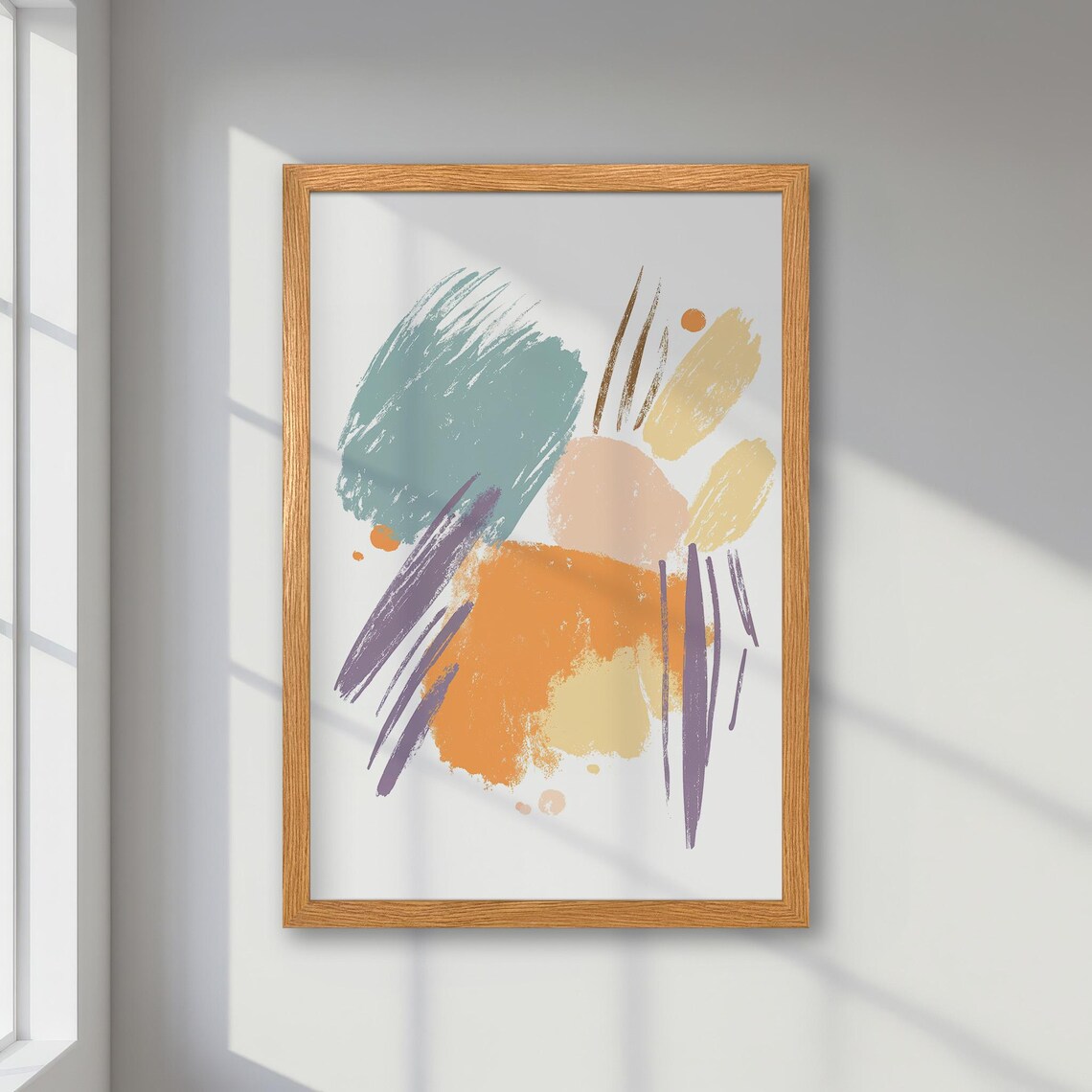 Pastel Palette Abstract Poster, Modern Minimalist