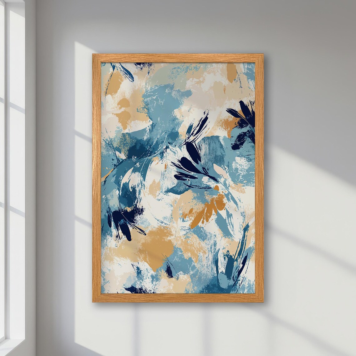 Abstract Floral Art Print, Modern Elegance