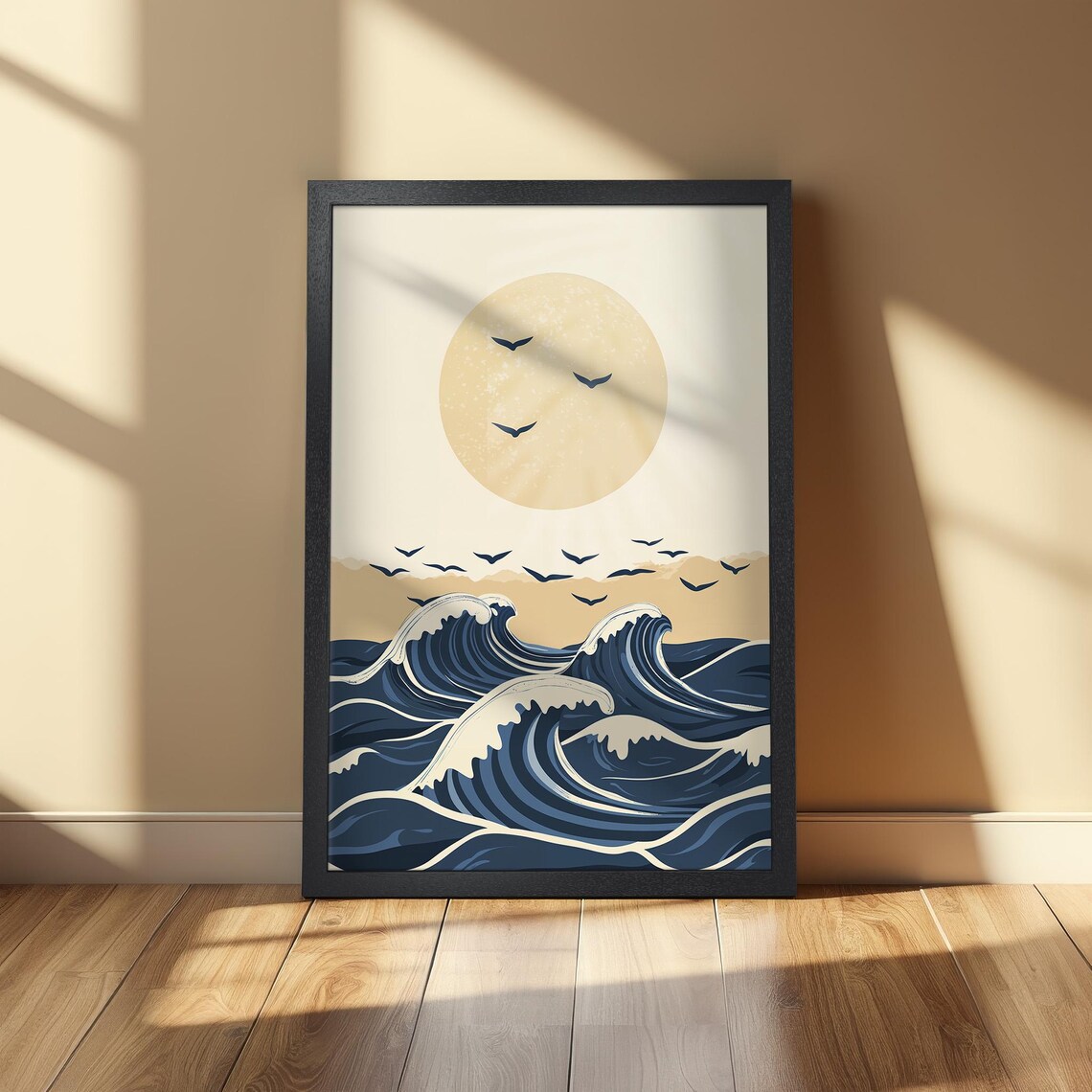 Abstract Ocean Waves, Modern Seascape Art Print - Image 2