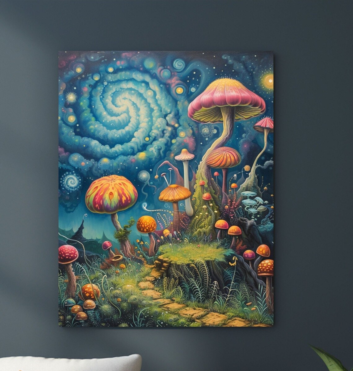 Mushroom Psychedelic Trippy Hippie Art Print