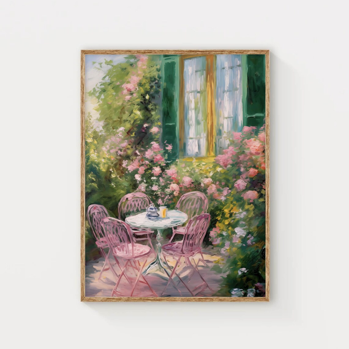 Monet-Inspired Watercolor Art Print, Modern Decor