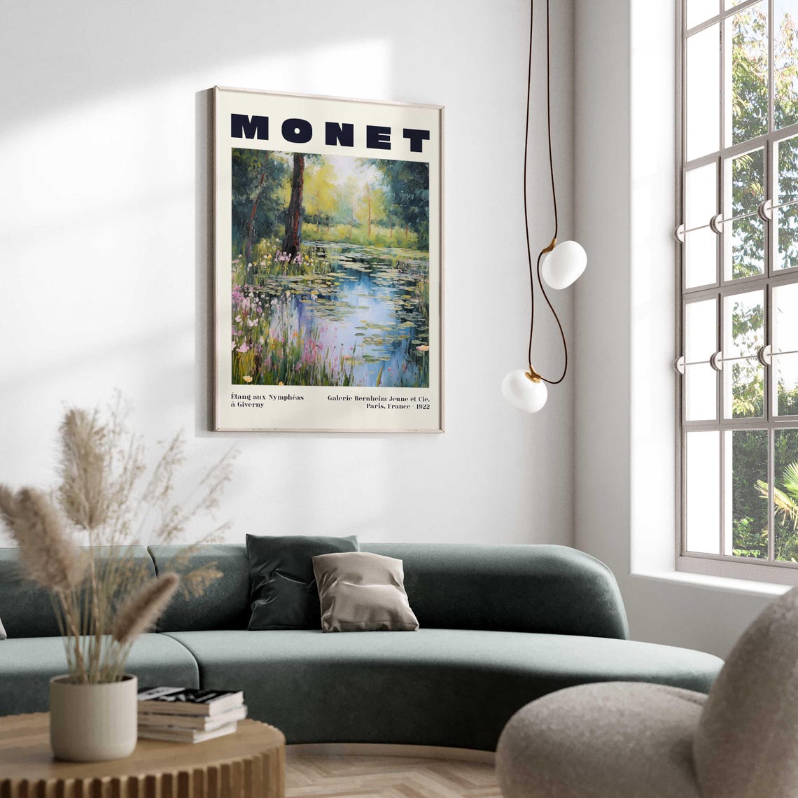 Monet Water Lilies Giverny Exhibition Poster Impressionist French Art - Image 2