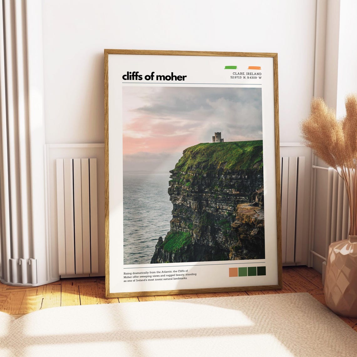 Cliffs Of Moher Ireland Atlantic Coastal Cliffs Sunset Poster - Image 4