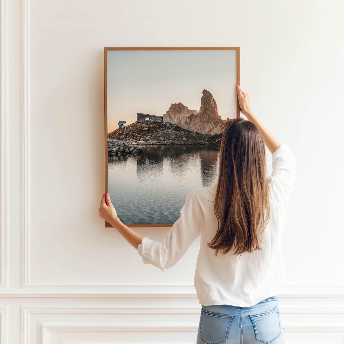 Refuge Du Presset, French Alps Mountain Art Print - Image 3