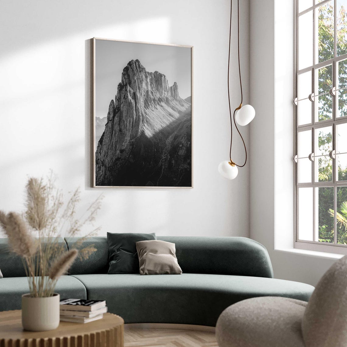Saxer Luecke Swiss Alps Dramatic Black And White Mountain Peak Poster - Image 3