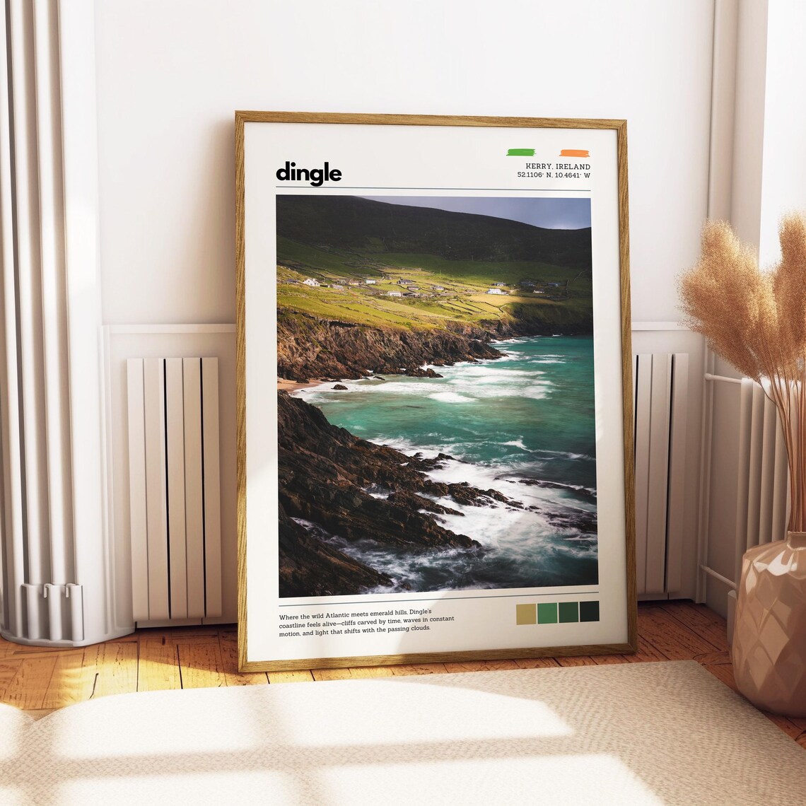 Dingle Kerry Ireland Wild Atlantic Coast Cliffs Emerald Travel Poster - Image 4