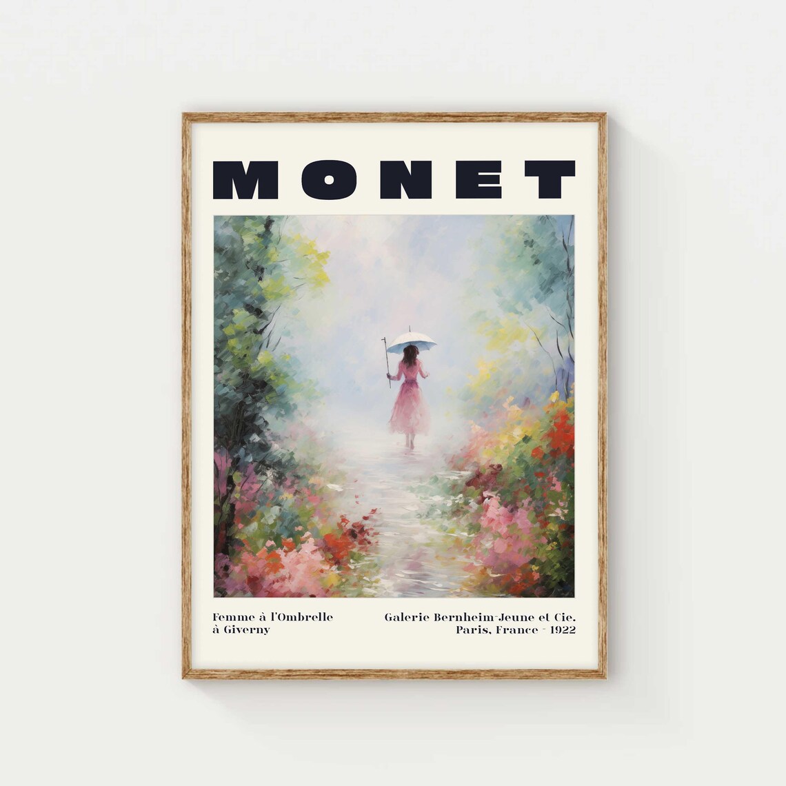 Monet Woman With Umbrella Garden Exhibition Poster Impressionist Art Gift