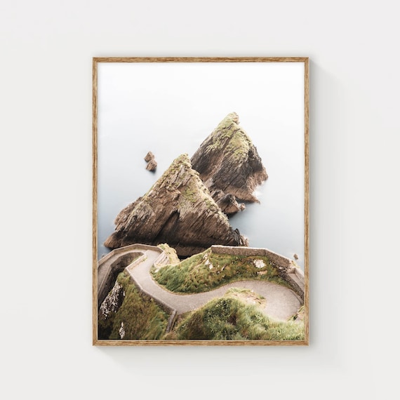 Dunquin Pier Kerry Ireland Winding Cliff Path Ocean Coast Poster