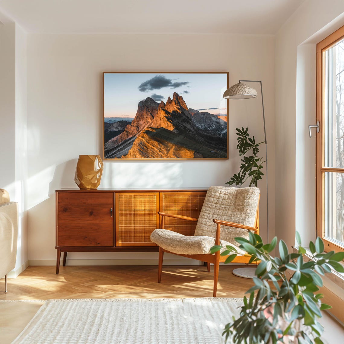 Seceda Ridgeline Sunset Alpine Golden Peaks Dolomites Poster - Image 5