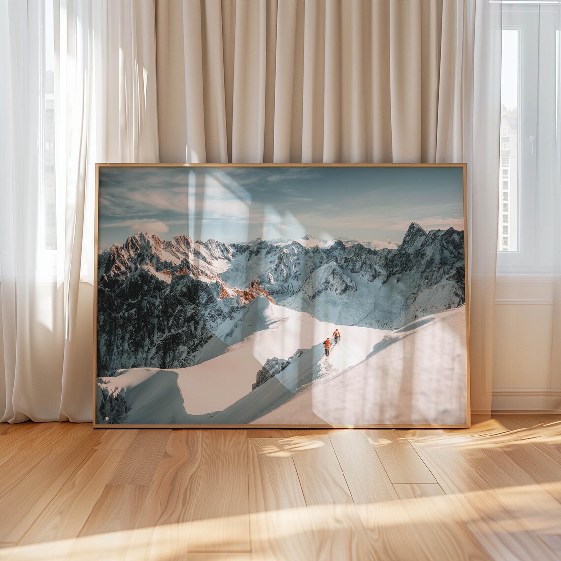 Alpinists Massif Du Mt Blanc French Alps Art Print - Image 4