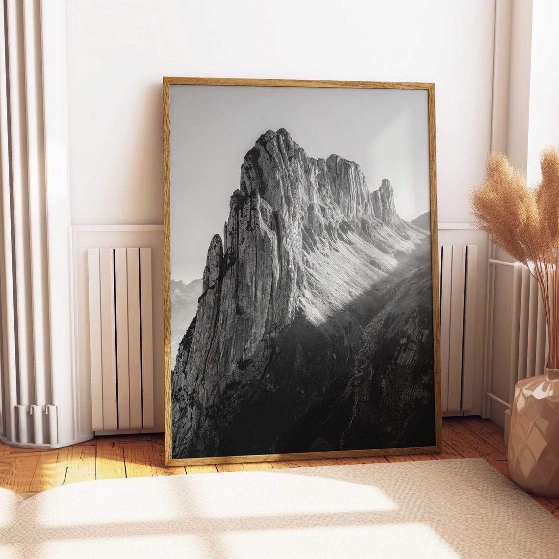 Saxer Luecke Swiss Alps Dramatic Black And White Mountain Peak Poster - Image 5