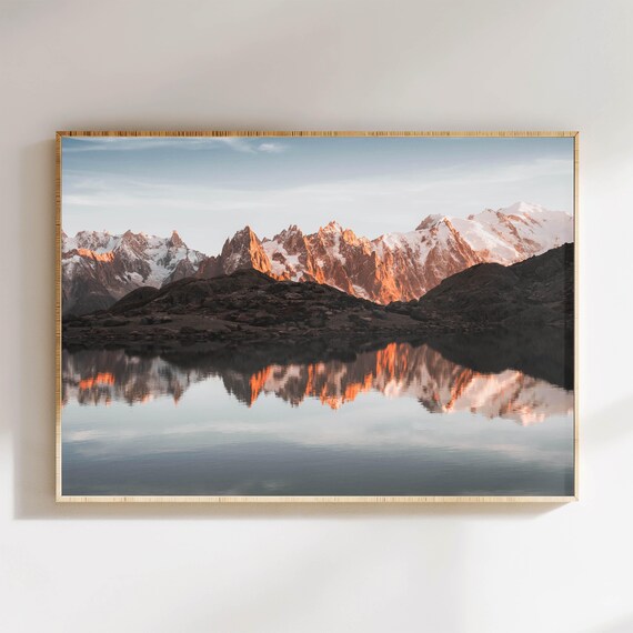 Lac Blanc Sunset Chamonix Alps Art Print