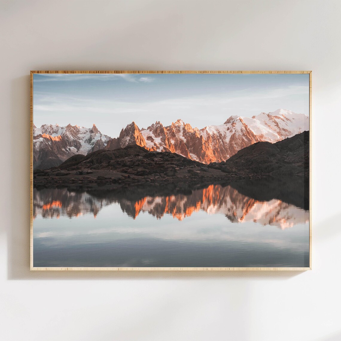 Lac Blanc Sunset Chamonix Alps Art Print