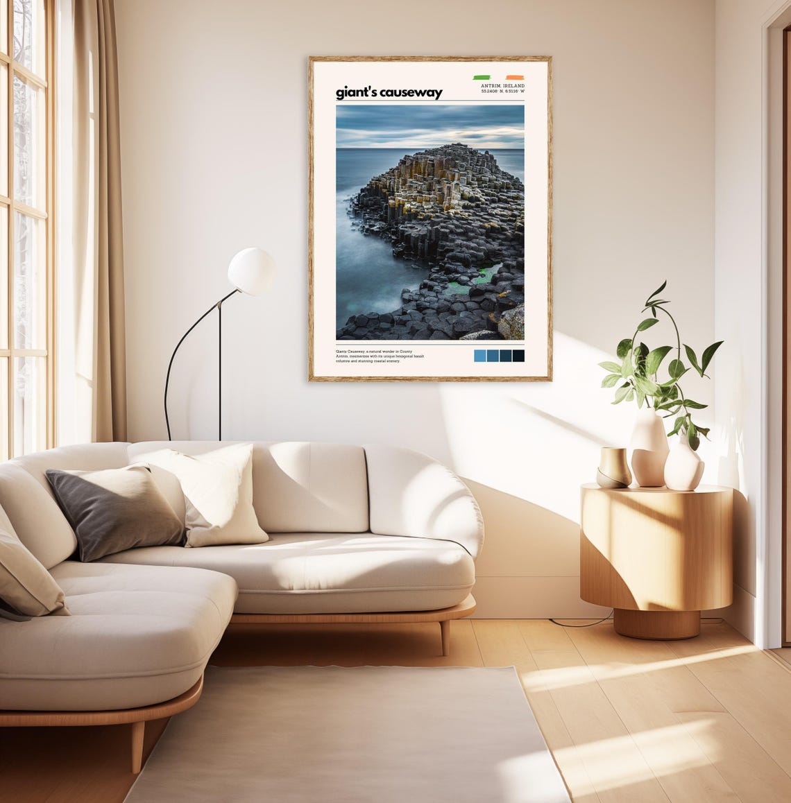 Giants Causeway Ireland Hexagonal Basalt Columns Coast Poster - Image 3
