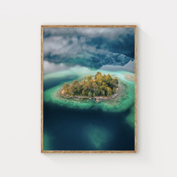 Lake Eibsee Bavaria German Alps Bavaria Germany Mountain Photography Wall Art Print Art For New Home Living Room Decor