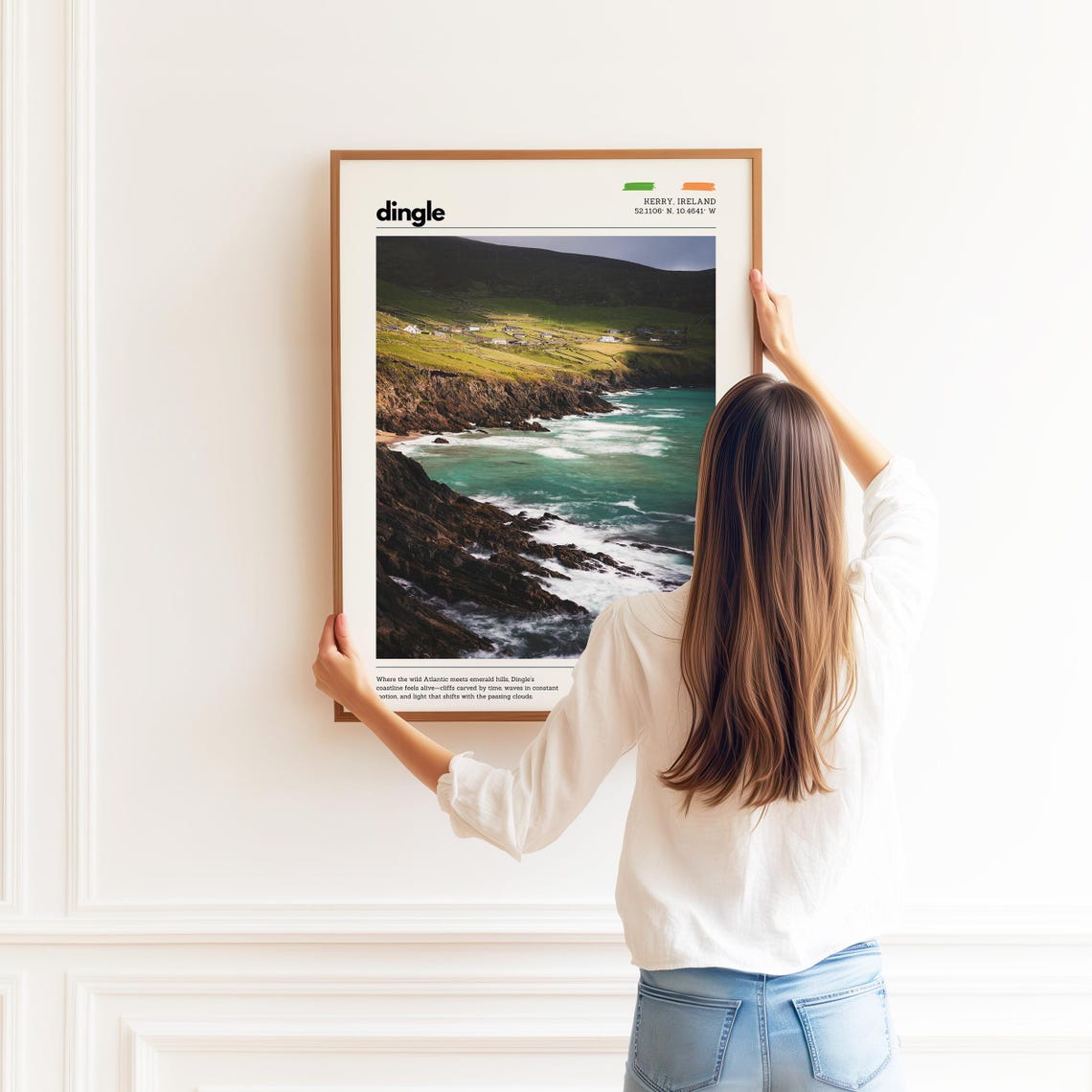 Dingle Kerry Ireland Wild Atlantic Coast Cliffs Emerald Travel Poster - Image 2