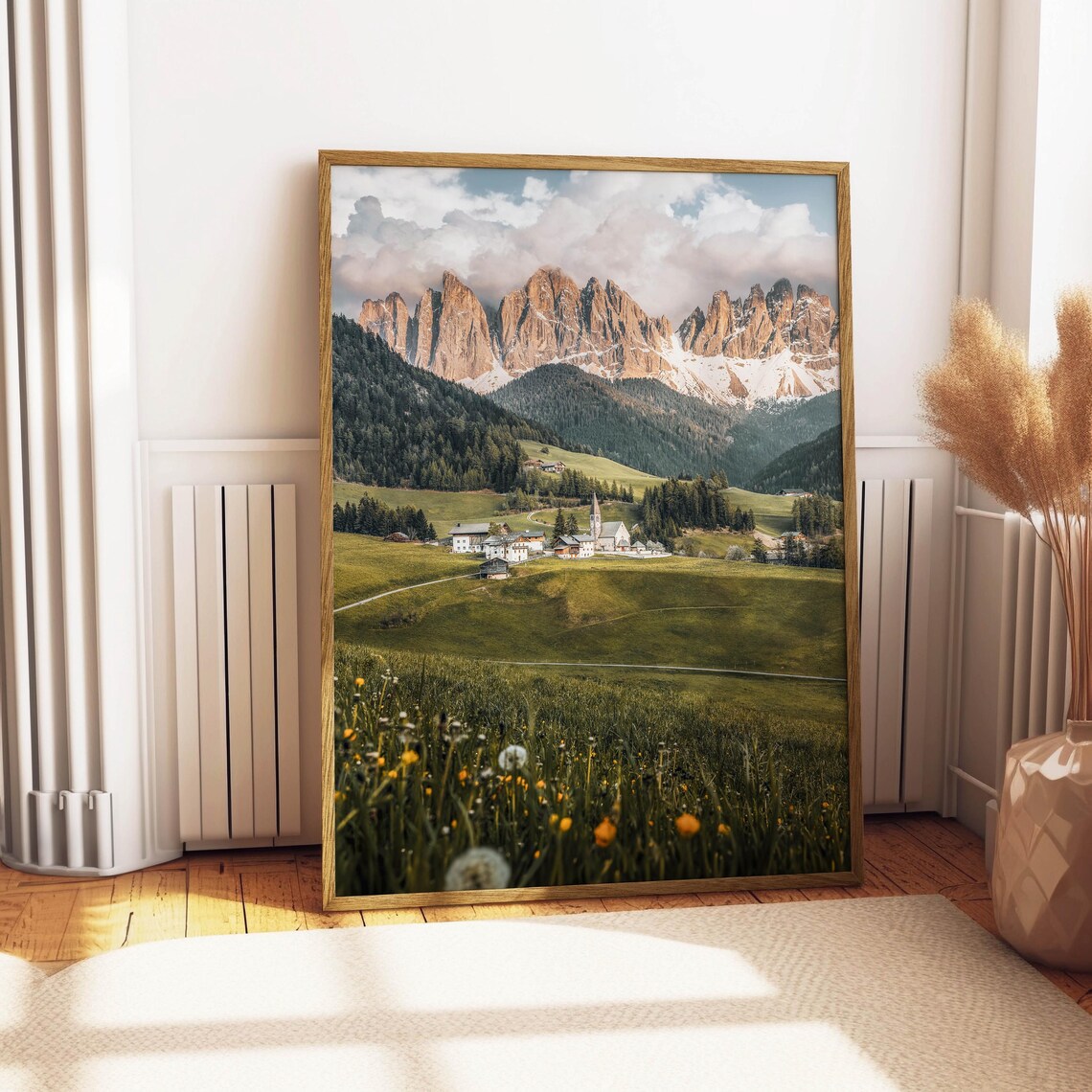 Magdalena Val di Funes Dolomites Village Alpine Church Poster - Image 4