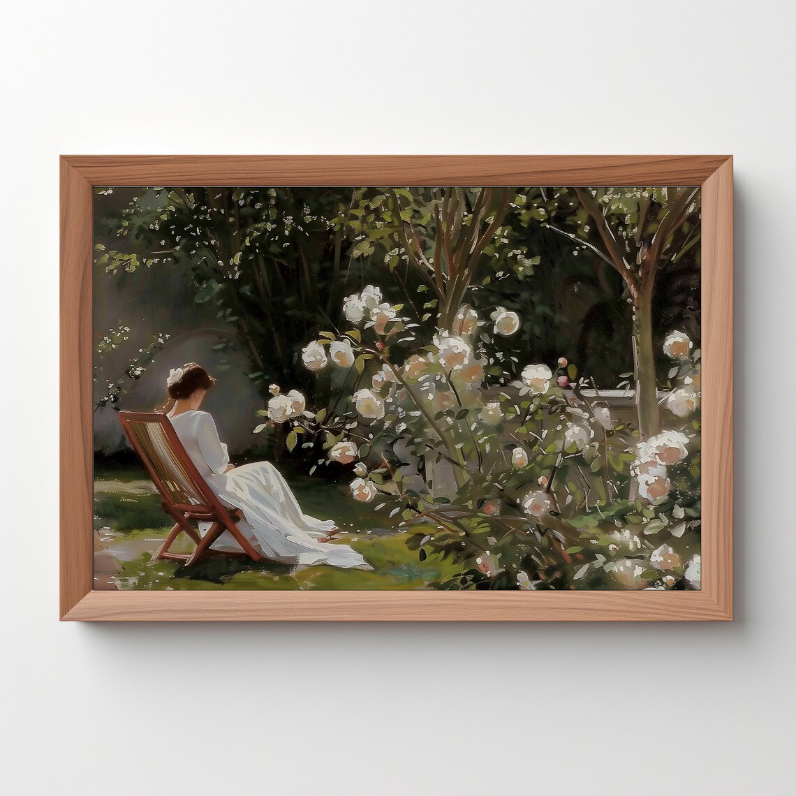 French Country Garden Vintage Painting Art Print - Image 5