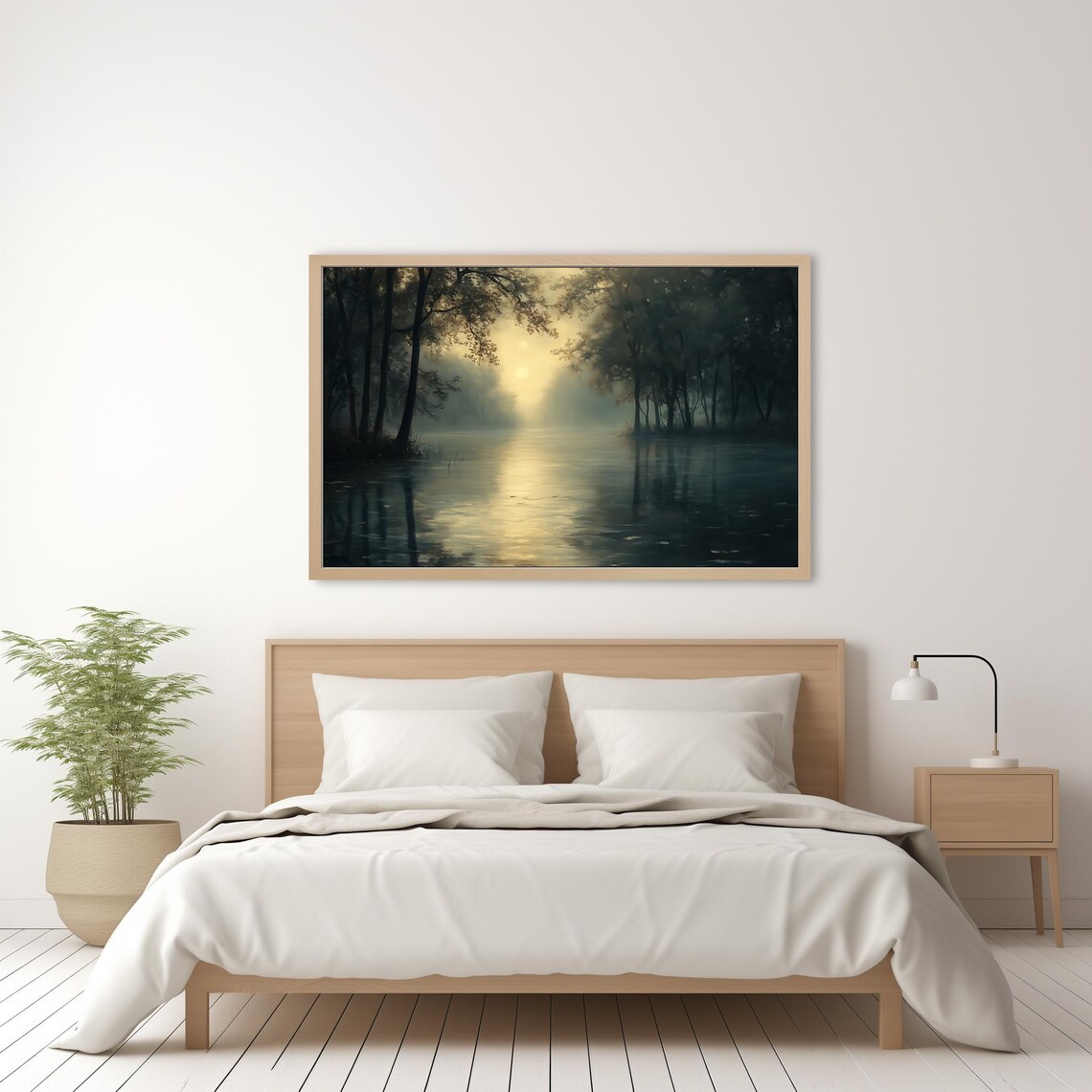 Dark Moody Fall Landscape Art Print, Vintage Rustic - Image 2