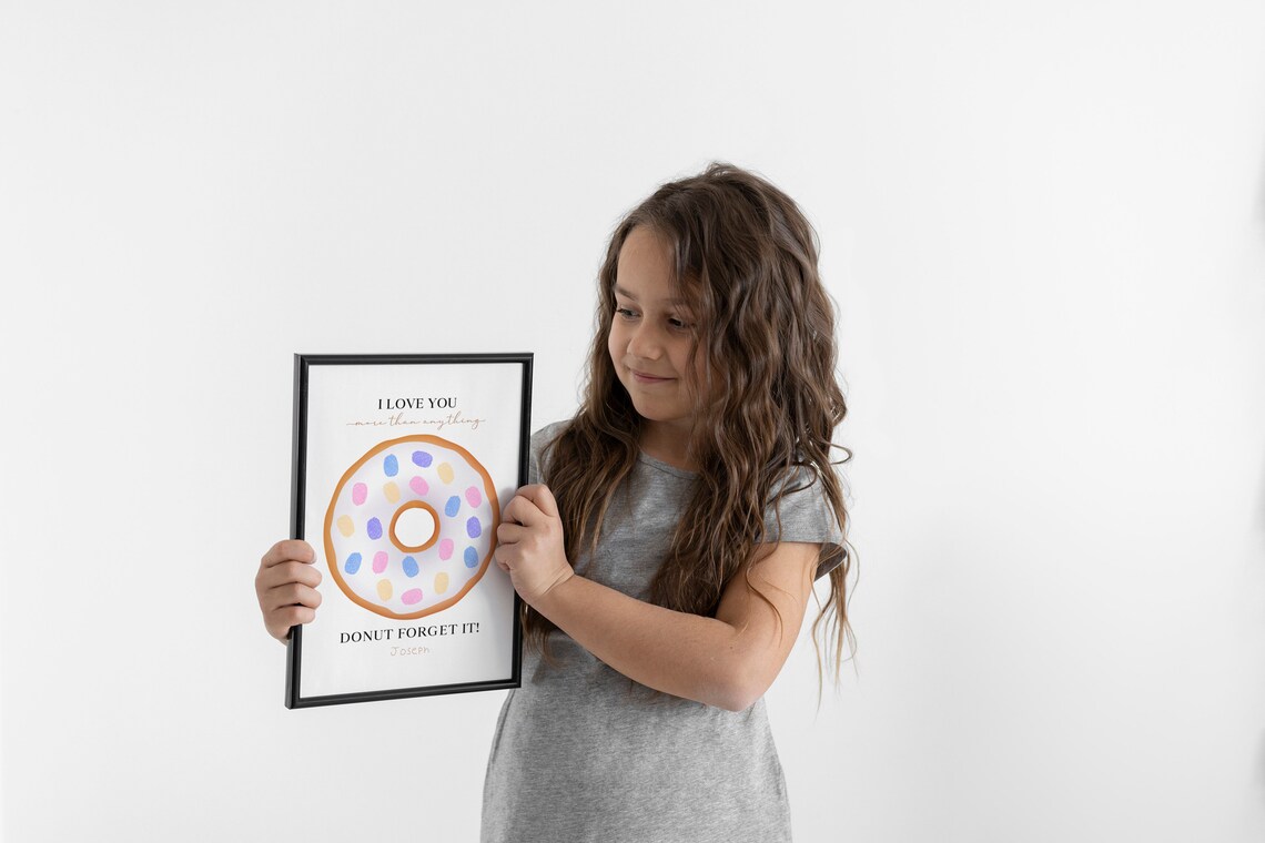 Donut Fingerprints Keepsake Art Print, Teacher Gift - Image 2