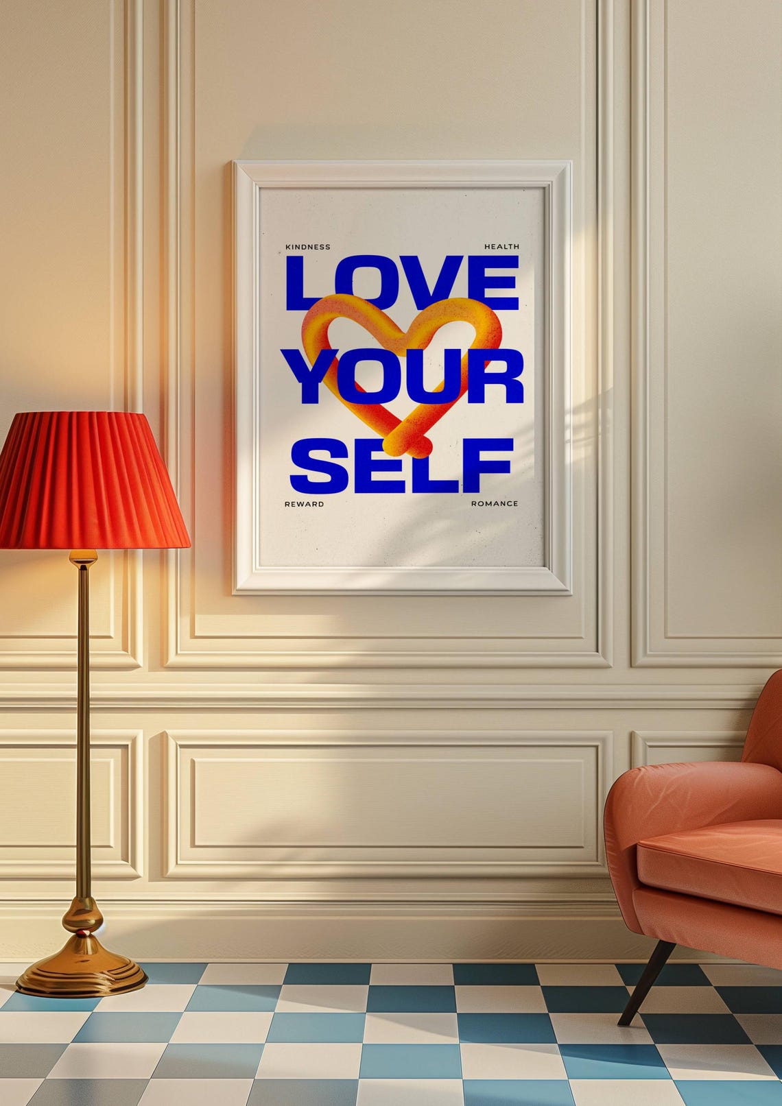 Love Your Self Quote Print Dorm Room Art Trendy Inspirational Motivational Typography - Image 2