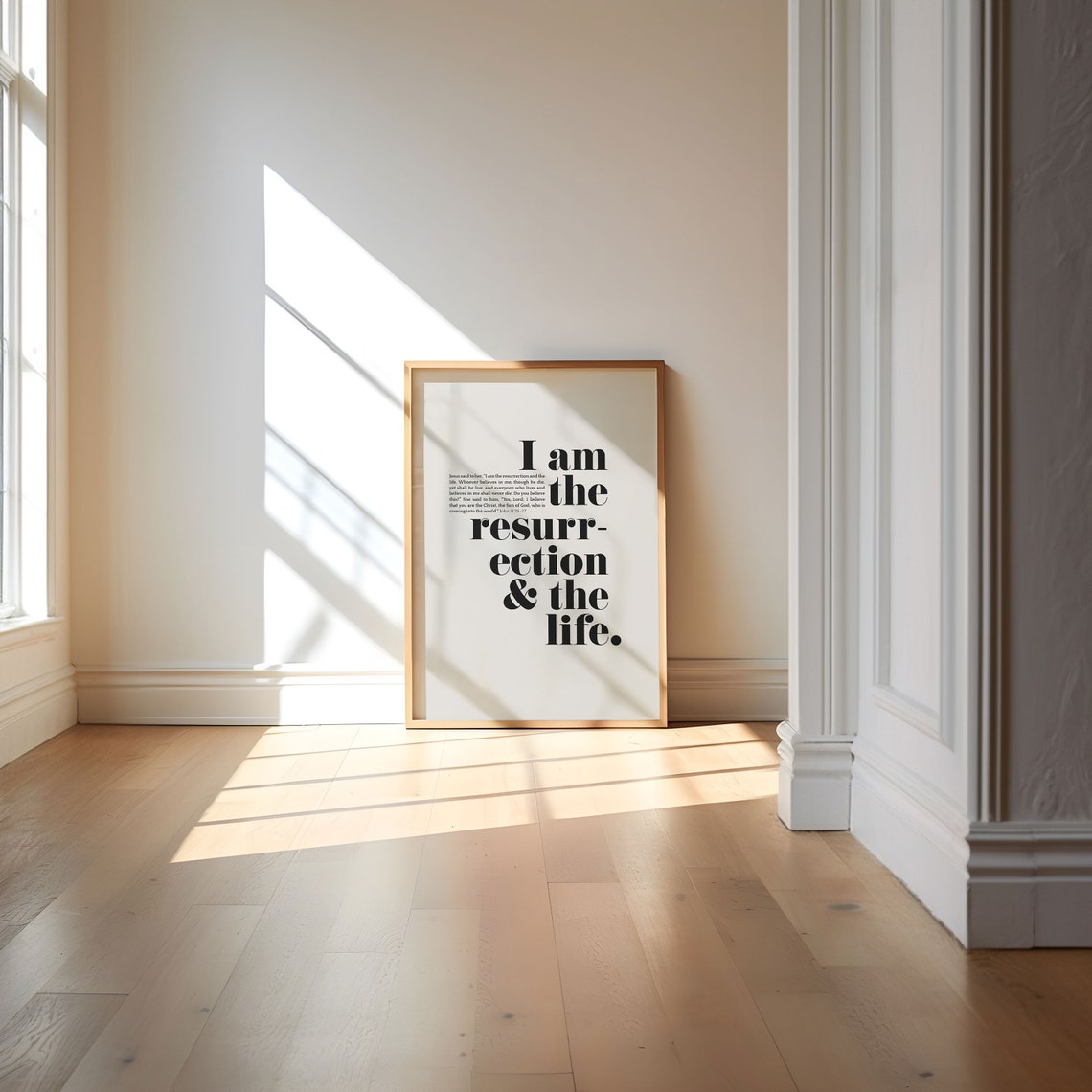 John 11 25 I Am The Resurrection And The Life Bold Serif Bible Poster - Image 5