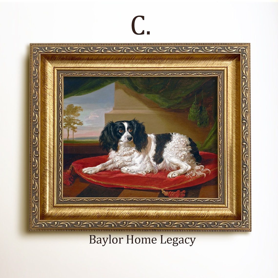 Cavalier King Charles Spaniel Vintage Art Print - Image 3