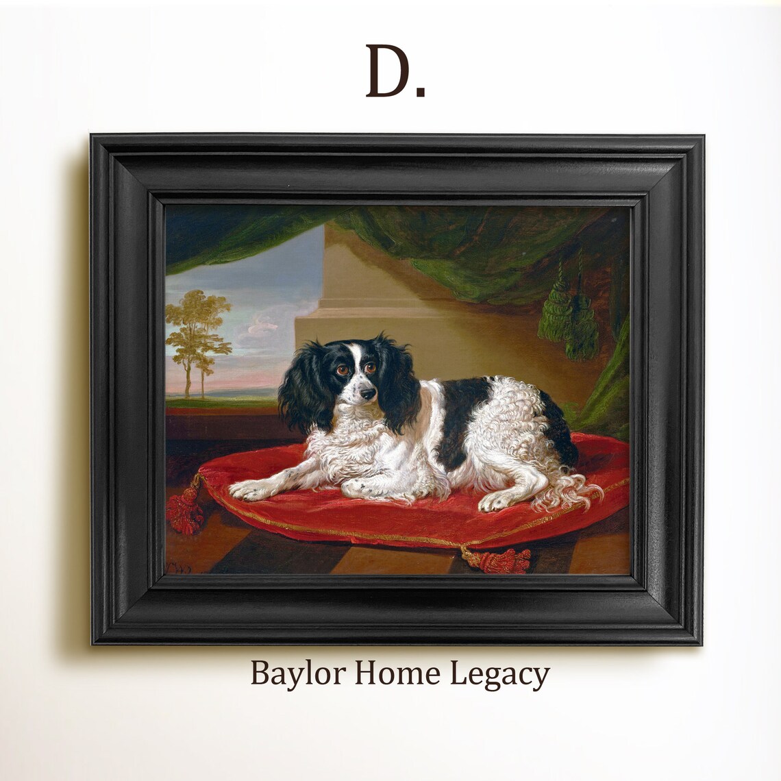 Cavalier King Charles Spaniel Vintage Art Print - Image 2