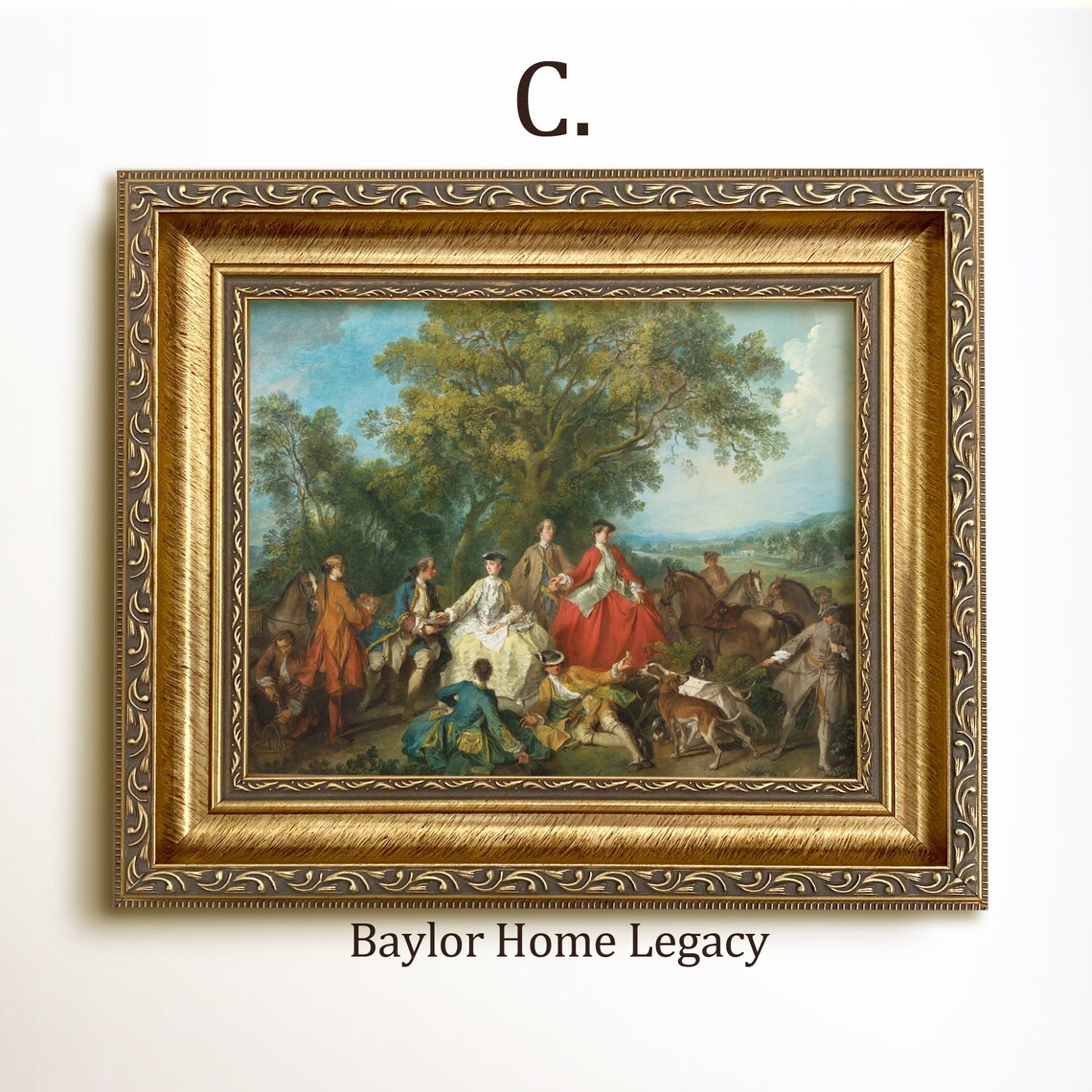 18th Century Lords And Ladies Vintage Art Print - Image 3