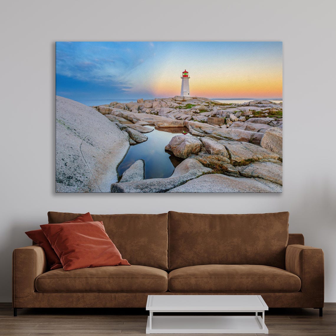 Captivating Peggys Cove Lighthouse Print Rocky Coastline Wall Art Large Canadian Landscape Wall Decor Nova Scotia Art Travel Poster - Image 3