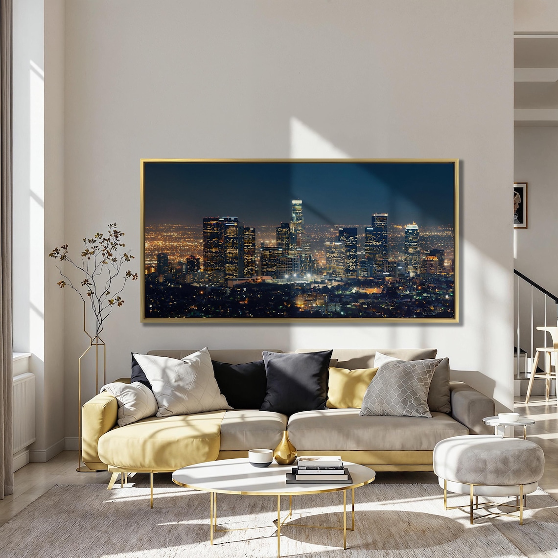 Los Angeles Cityscape Art Print, California Skyline - Image 4