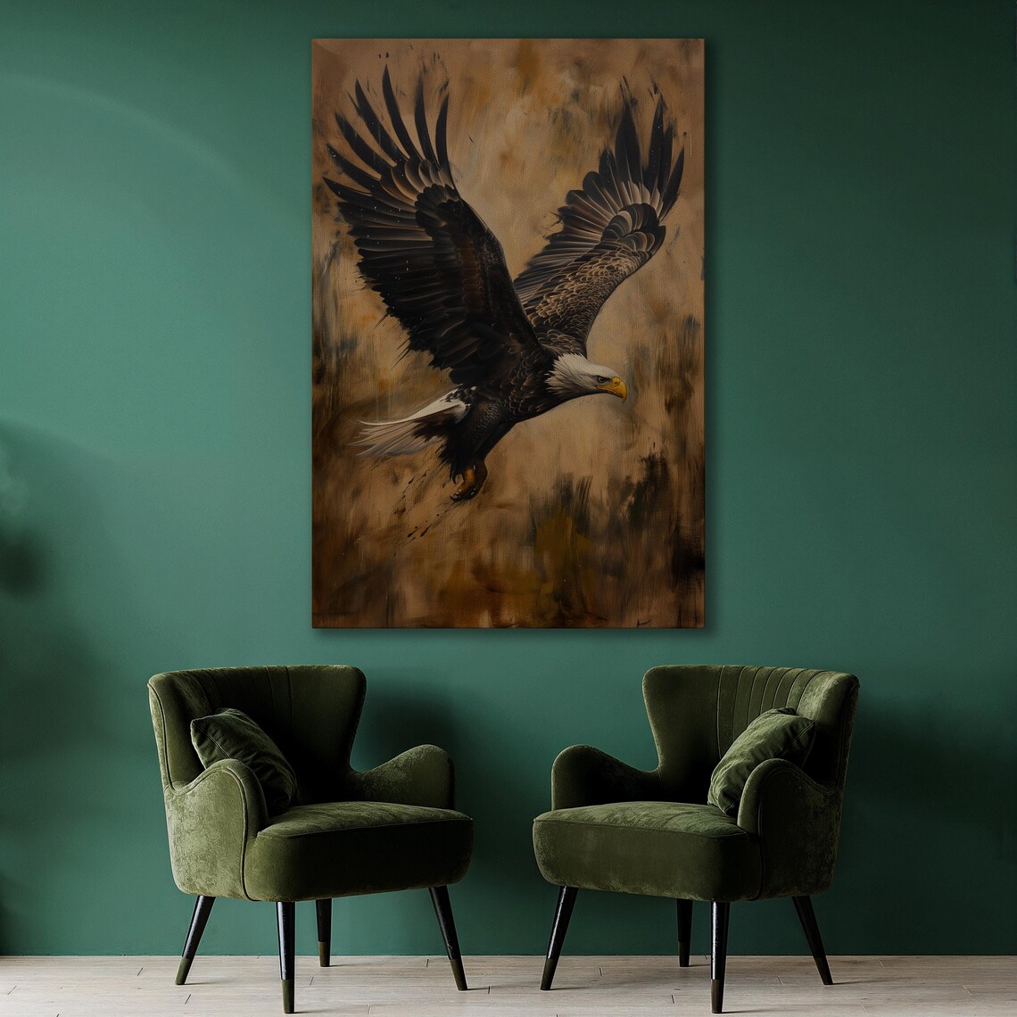 Soaring Eagle Bird of Prey Art Print, Avian Wall Art - Image 2