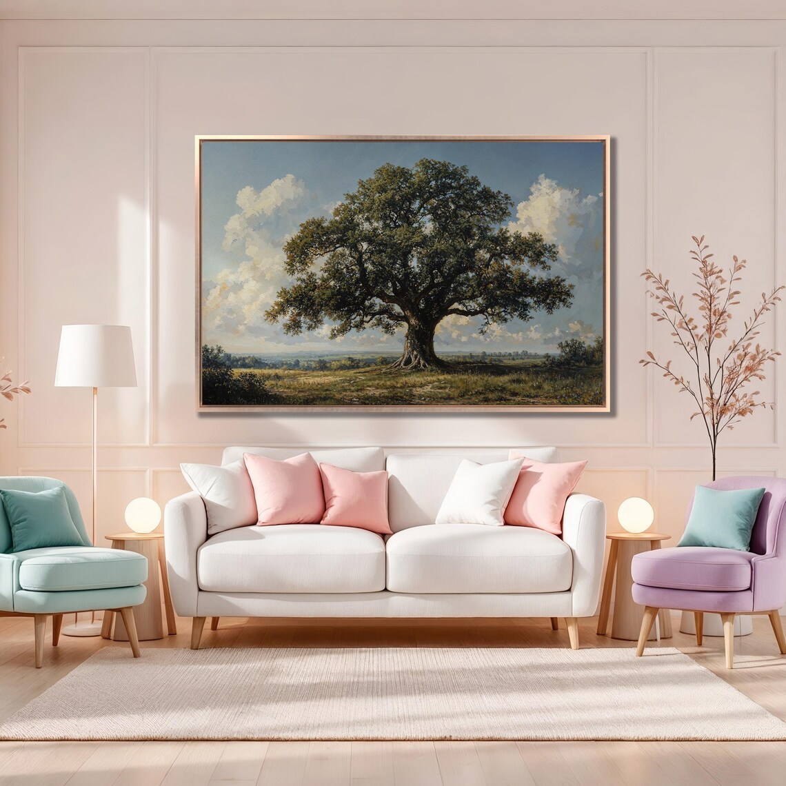 Majestic Oak Tree Art Print, Rustic Nature Decor - Image 4