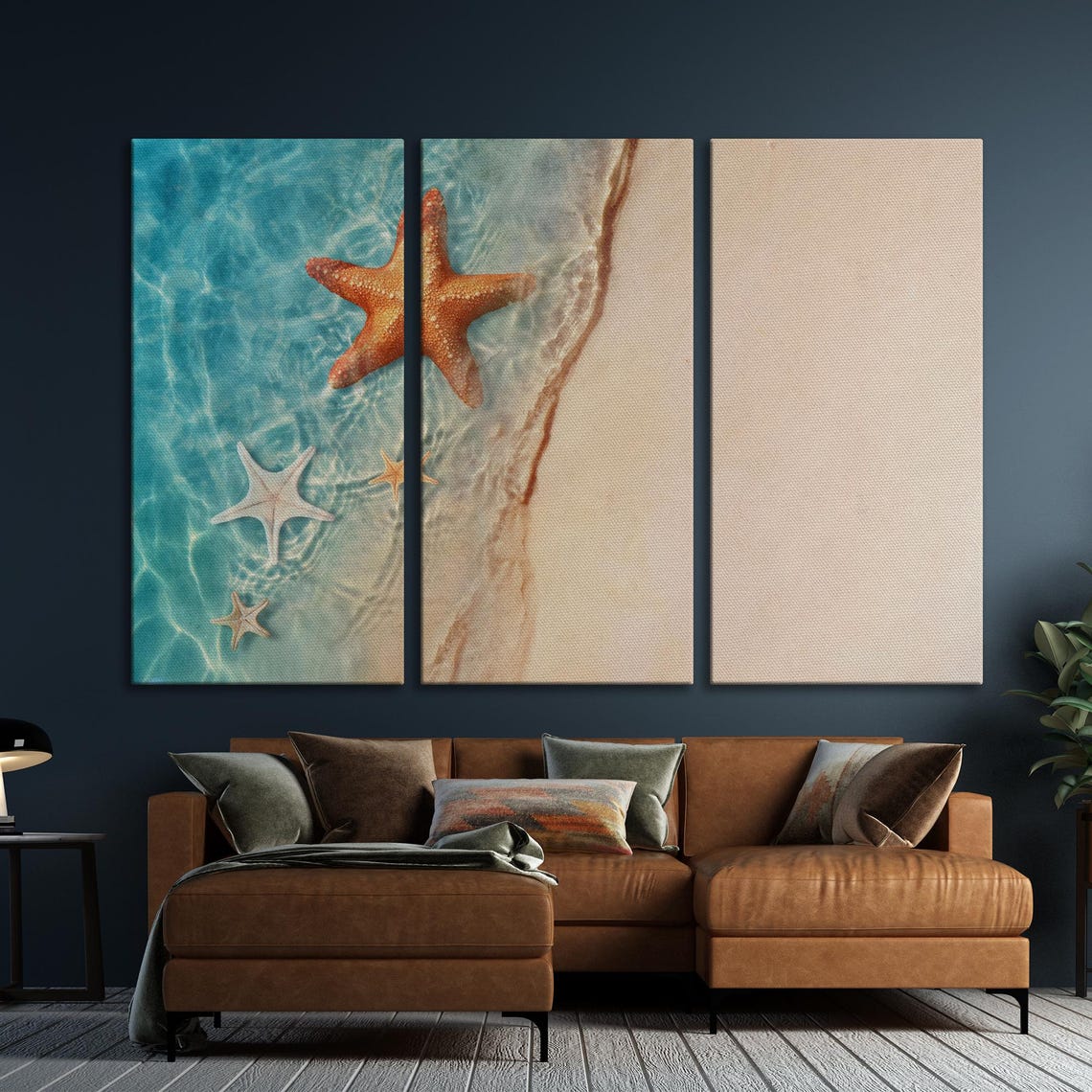 Starfish In Clear Sea Water Art Print Sand Beach Wall Art Seascape Wall Decor Summer Poster - Image 5