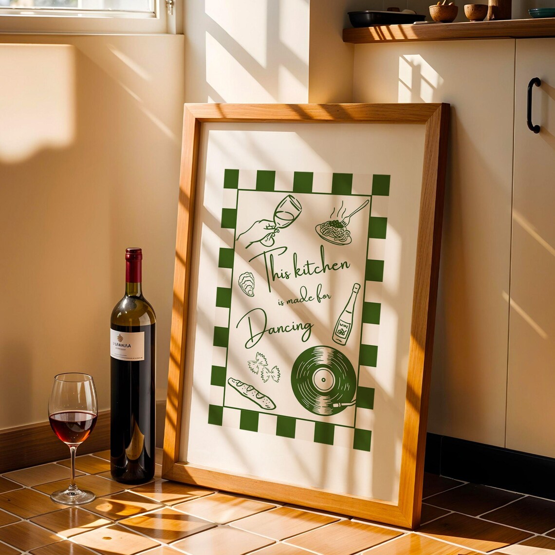 This Kitchen Is Made For Dancing, Vintage Art Print - Image 3