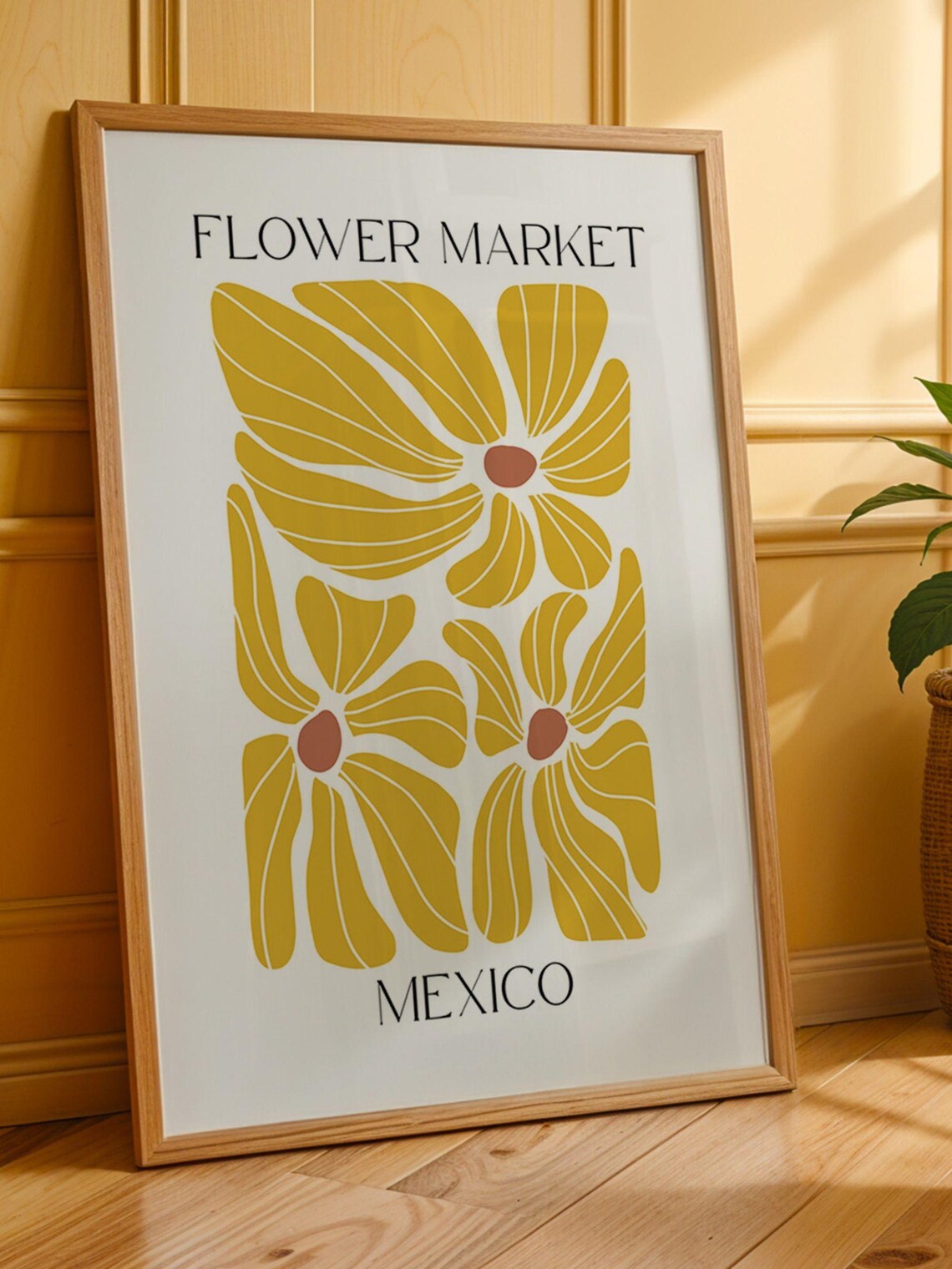 Mexico Flower Market Art Print, Matisse Style - Image 3