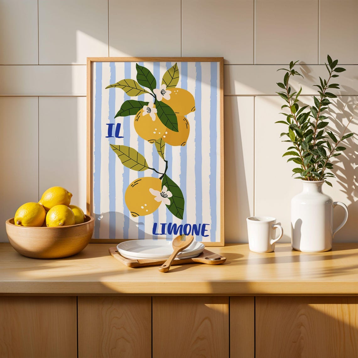 Italian Kitchen Print, Lemon Summer Decor - Image 3