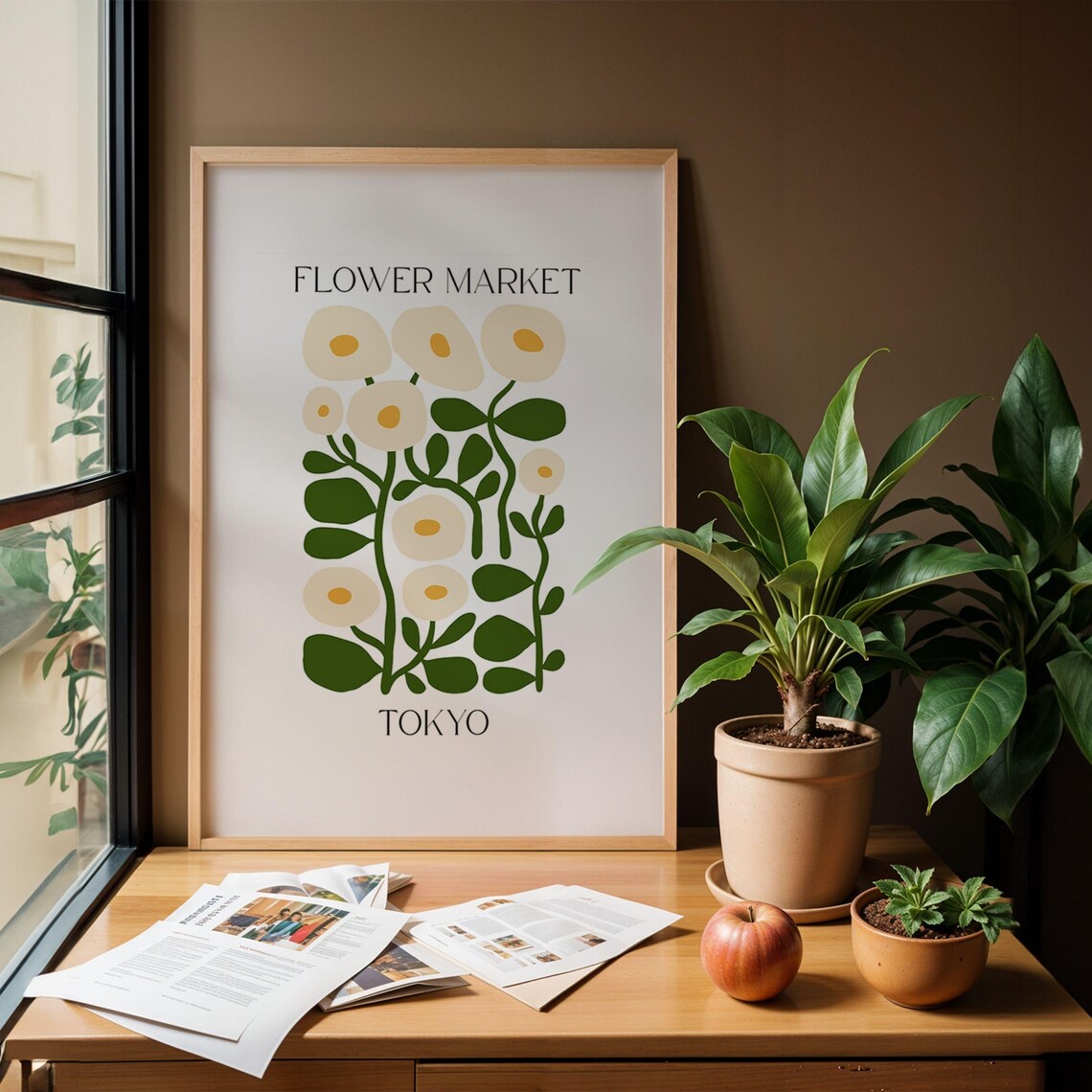 Tokyo Flower Market, Matisse Style Floral Art Print - Image 2
