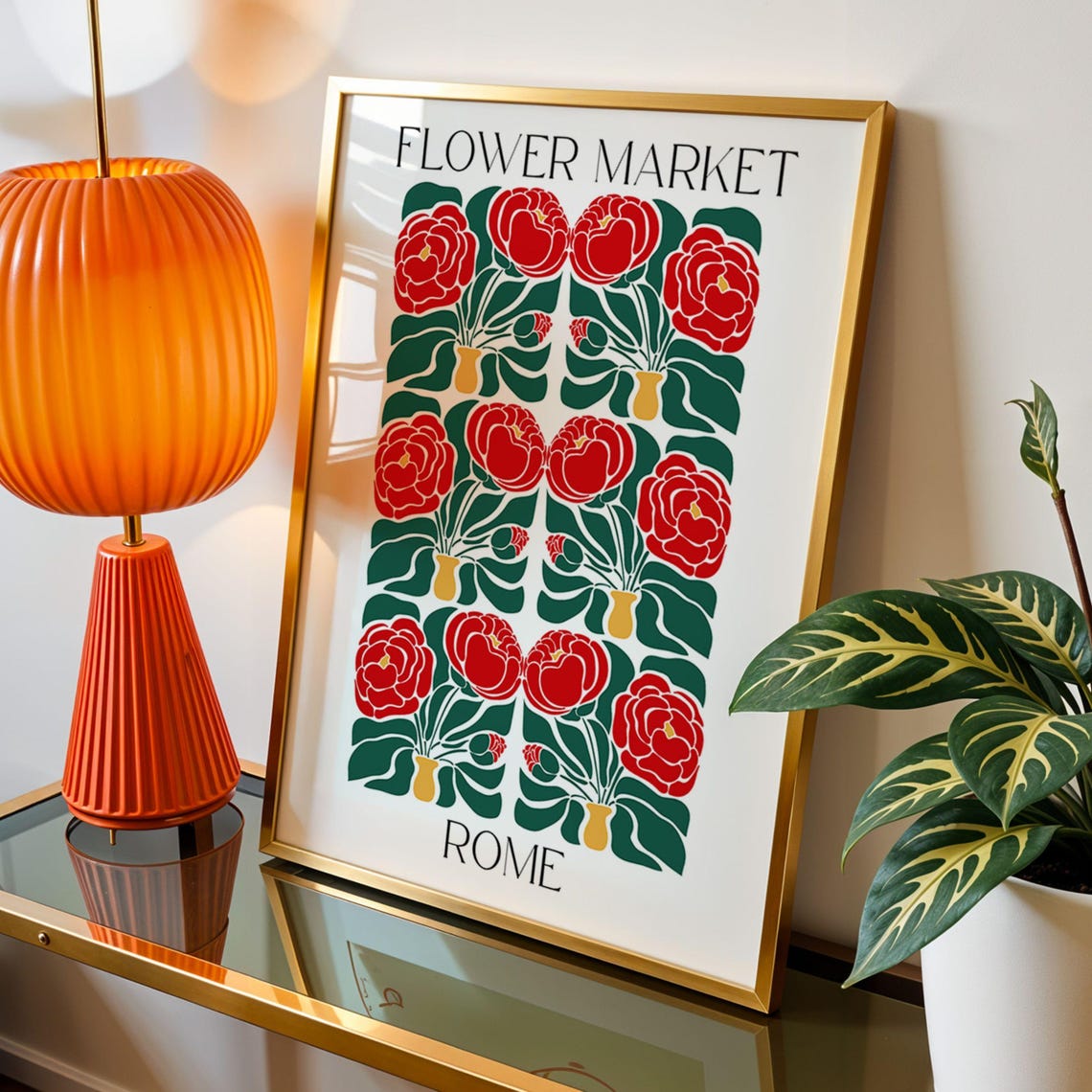 Rome Flower Market Print, Matisse Style Botanical - Image 3