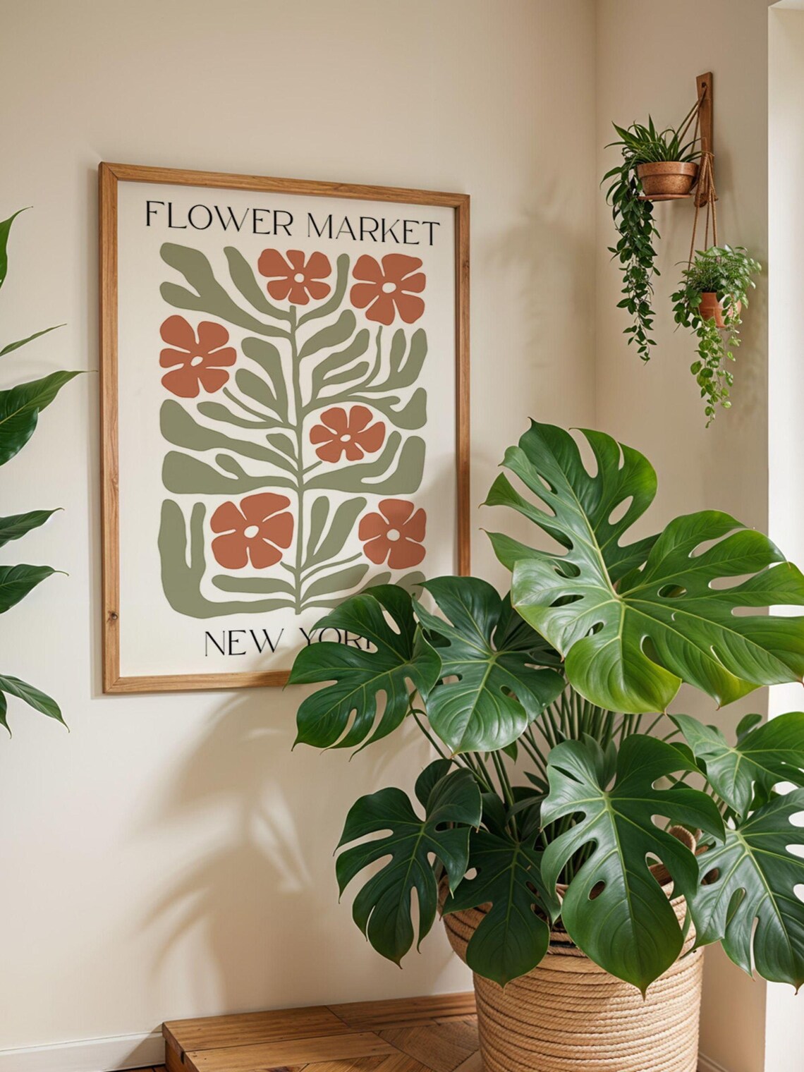 New York Market Botanical Art, Matisse Style - Image 2